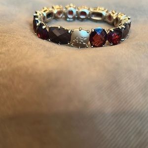 Garnet tone jewel elastic bracelet